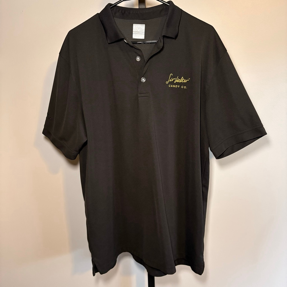 Men's Callaway Black Polo Shirt XL‎ with Gold Logo